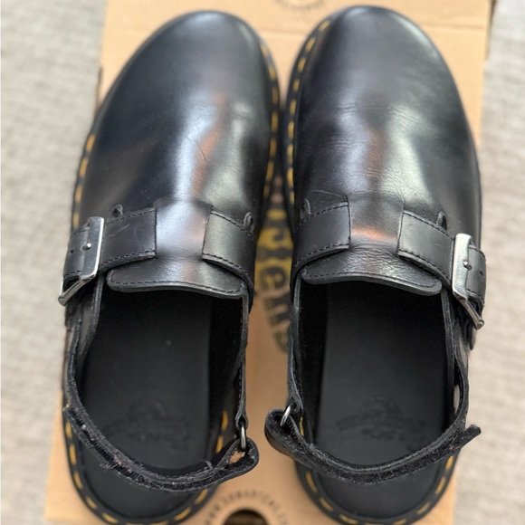 Dr. Martens Jorge II Black Leather Buckle Mule/Clog - Womens 10 Mens 9 - Picture 2 of 7